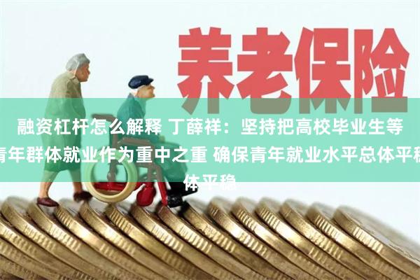 融资杠杆怎么解释 丁薛祥：坚持把高校毕业生等青年群体就业作为重中之重 确保青年就业水平总体平稳