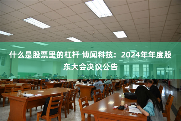 什么是股票里的杠杆 博闻科技：2024年年度股东大会决议公告