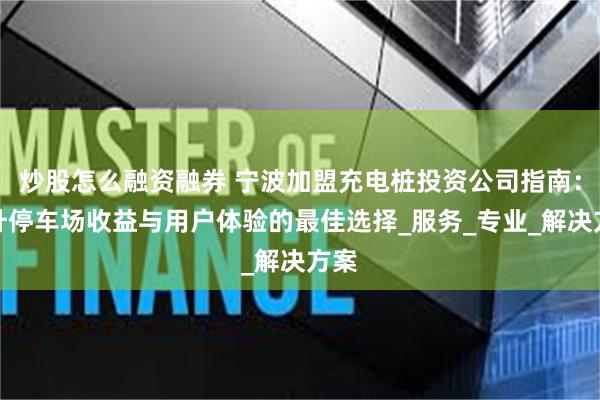 炒股怎么融资融券 宁波加盟充电桩投资公司指南：提升停车场收益与用户体验的最佳选择_服务_专业_解决方案