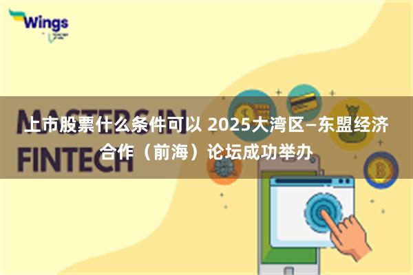 上市股票什么条件可以 2025大湾区—东盟经济合作(前海)论坛成功举办